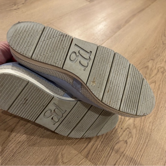 Paul Green Joaquin Espadrille Slip On Leather Loafer Cap Toe Blue/Silver SZ 8 - Picture 6 of 9